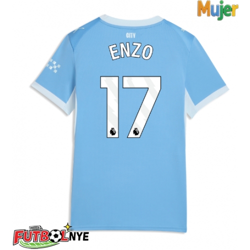 Camiseta Manchester City Enzo Fernandez #17 Primera Equipación para mujer 2026-27 manga corta